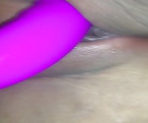 Girlfriend playing with her vibrator