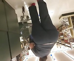 Thick white pear bbw booty shopping bend