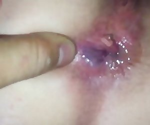 Freshly fucked arse ass hole close up and slowed down