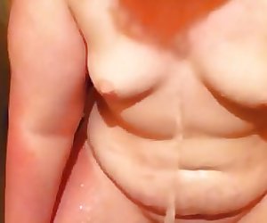 Pissing on petite chubby
