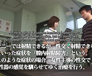 Subtitled CFNM Japanese female doctor gives patient handjob